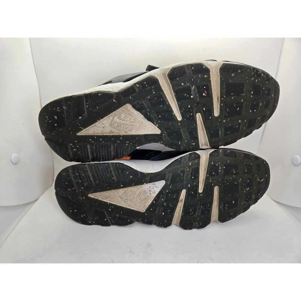 Nike Air Huarache Crater PRM NN Shoes Men 11 Black Atomic Orange Woven Halloween - Picture 7 of 8